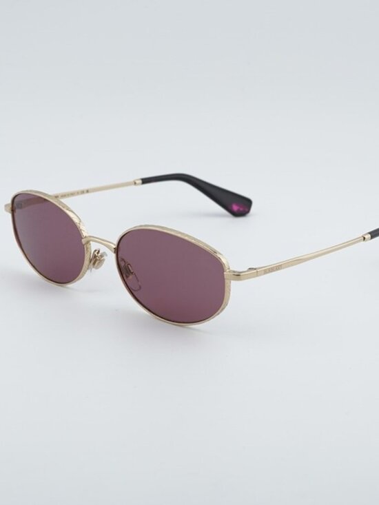 Burberry BE3169 11091A Sunglasses Gold Oval Frame, Violet Lenses main image 6